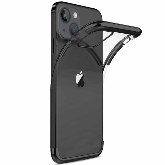 Microsonic Apple iPhone 13 Kılıf Skyfall Transparent Clear Siyah 2