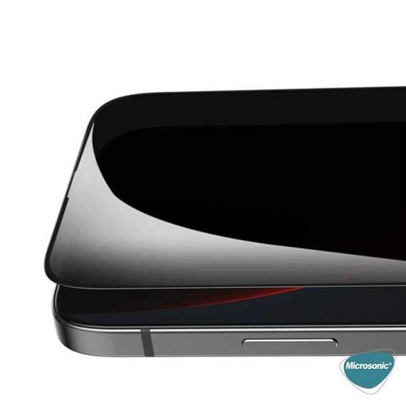 Microsonic Apple iPhone 13 Mini Privacy 5D Gizlilik Filtreli Cam Ekran Koruyucu Siyah 5
