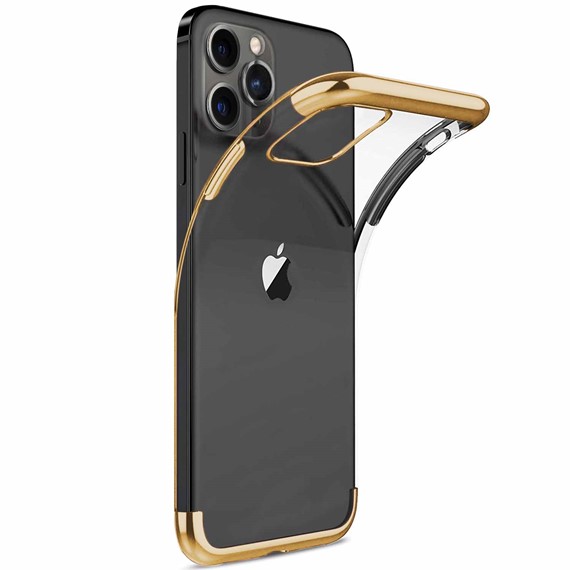 Microsonic Apple iPhone 13 Pro Kılıf Skyfall Transparent Clear Gold 2