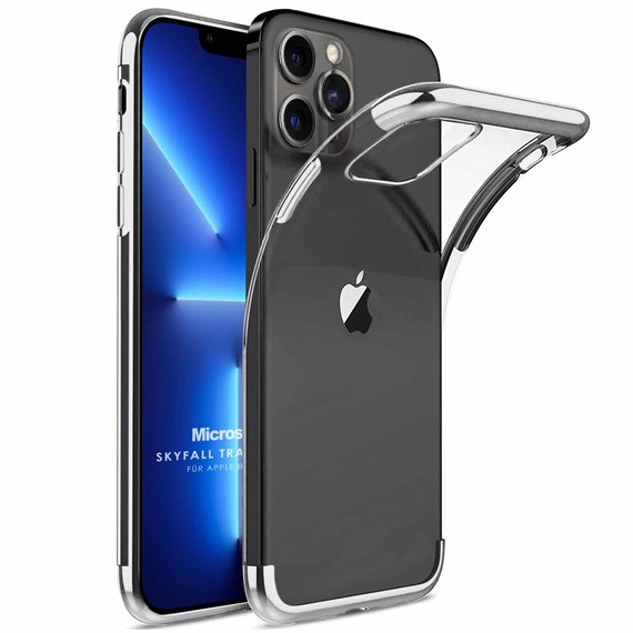 Microsonic Apple iPhone 13 Pro Max Kılıf Skyfall Transparent Clear Gümüş 1