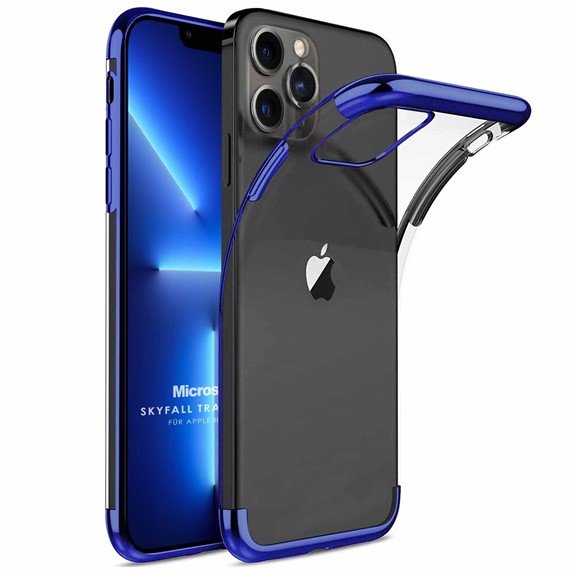 Microsonic Apple iPhone 13 Pro Max Kılıf Skyfall Transparent Clear Mavi 1
