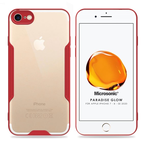 Microsonic Apple iPhone 8 Kılıf Paradise Glow Kırmızı 1