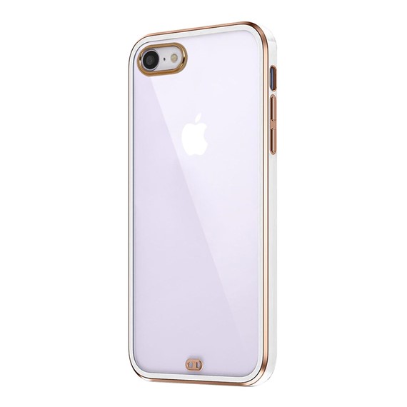 Microsonic Apple iPhone 8 Kılıf Laser Plated Soft Beyaz 2