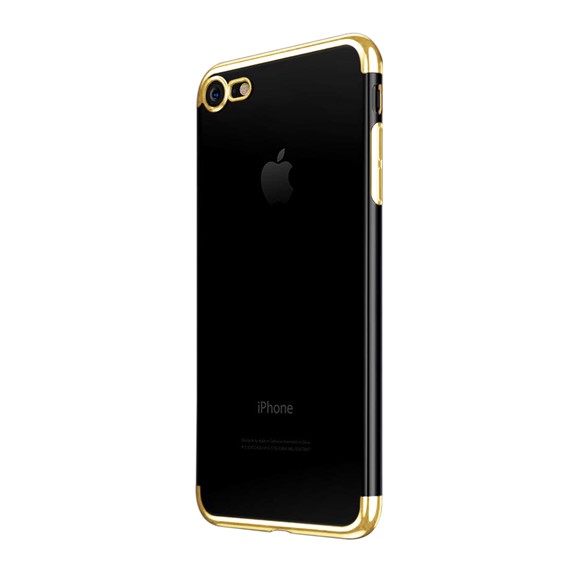 Microsonic Apple iPhone 7 Kılıf Skyfall Transparent Clear Gold 2