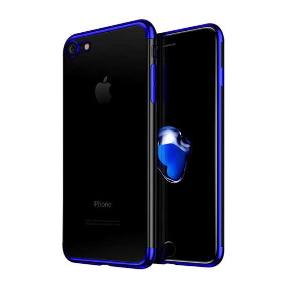 Microsonic Apple iPhone 7 Kılıf Skyfall Transparent Clear Mavi 1