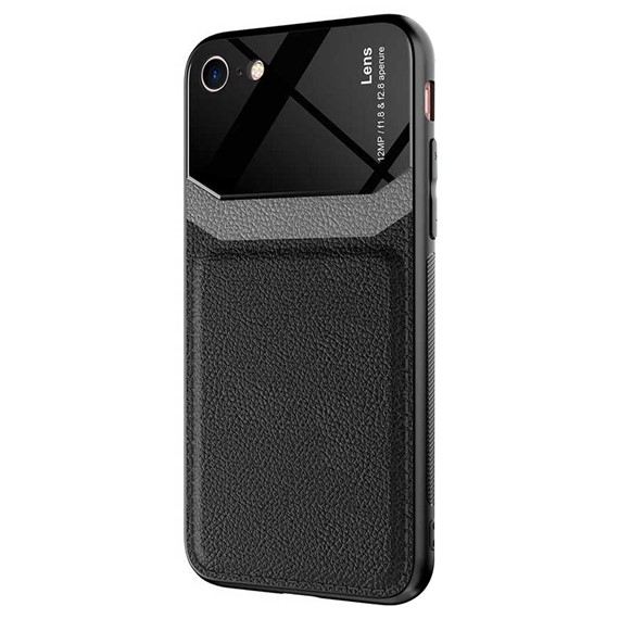 Microsonic Apple iPhone SE 2022 Kılıf Uniq Leather Siyah 2