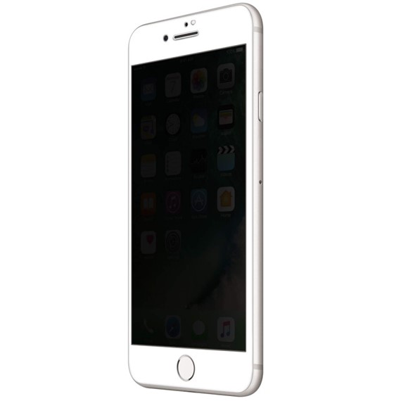 Microsonic Apple iPhone 7 Plus Privacy 5D Gizlilik Filtreli Cam Ekran Koruyucu Beyaz 3