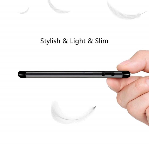 Microsonic Apple iPhone 8 Kılıf Skyfall Transparent Clear Siyah 3