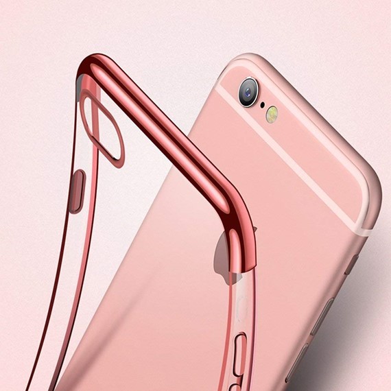 Microsonic Apple iPhone 8 Kılıf Skyfall Transparent Clear Kırmızı 5