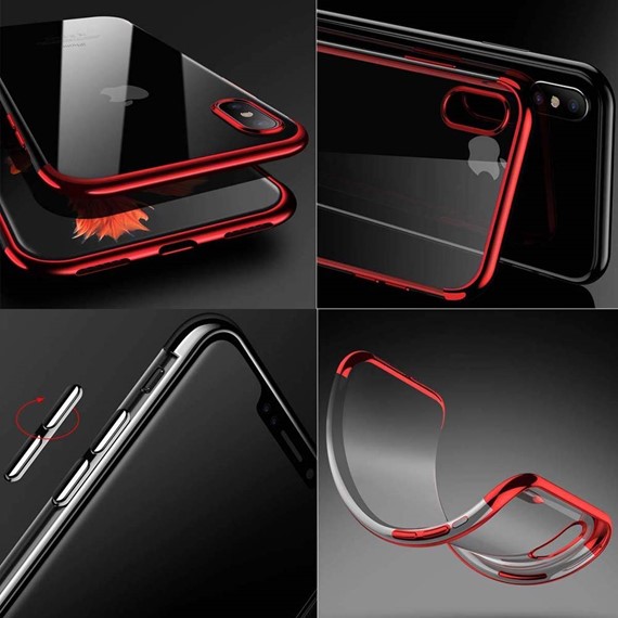 Microsonic Apple iPhone X Kılıf Skyfall Transparent Clear Siyah 3