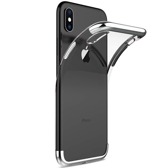 Microsonic Apple iPhone X Kılıf Skyfall Transparent Clear Gümüş 2