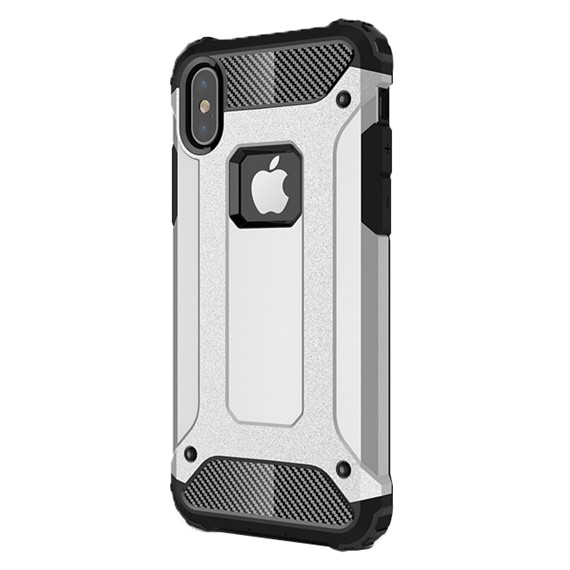 Microsonic Apple iPhone XS 5 8 Kılıf Rugged Armor Gümüş 2