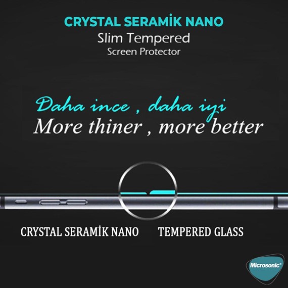 Microsonic Apple iPhone 12 Pro Crystal Seramik Nano Ekran Koruyucu Siyah 2 Adet 7