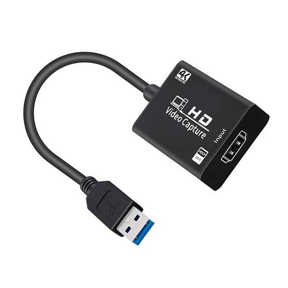 Microsonic 4K HD Video Capture Kablo USB Hdmi Adaptör Çevirici Siyah 1
