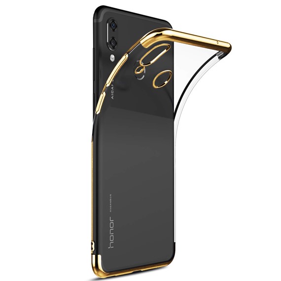 Microsonic Huawei Honor Play Kılıf Skyfall Transparent Clear Gold 2
