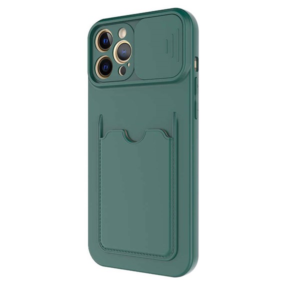 Microsonic Apple iPhone 12 Pro Kılıf Inside Card Slot Koyu Yeşil 2