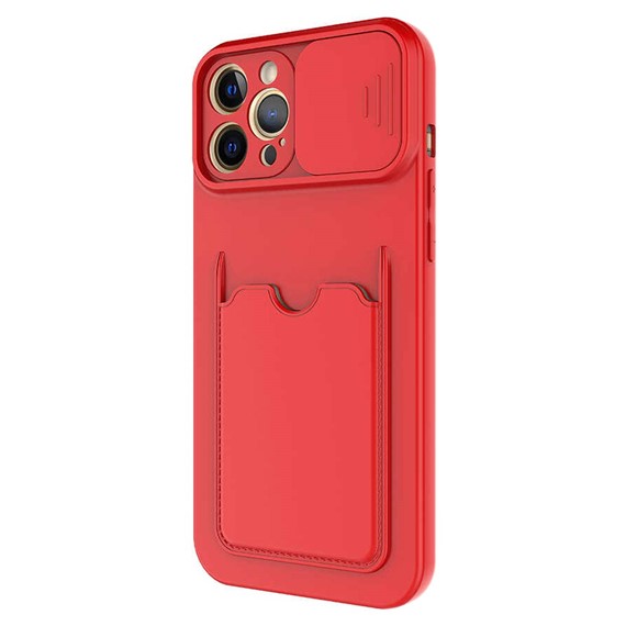 Microsonic Apple iPhone 12 Pro Max Kılıf Inside Card Slot Kırmızı 2