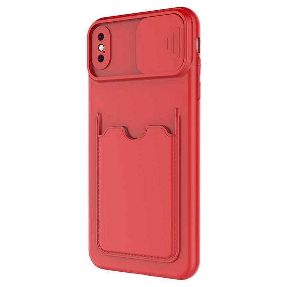 Microsonic Apple iPhone XS Max Kılıf Inside Card Slot Kırmızı 2