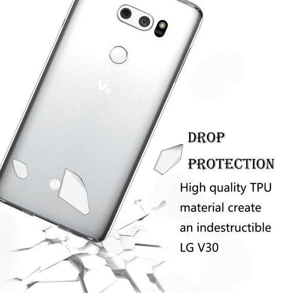 Microsonic LG V30 Kılıf Transparent Soft Beyaz 4