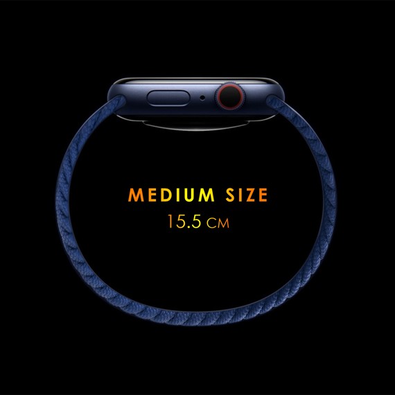 Microsonic Xiaomi Watch S3 Kordon Medium Size 155mm Braided Solo Loop Band Koyu Yeşil 3