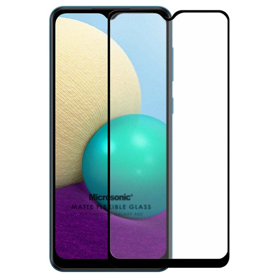 Microsonic Samsung Galaxy A02 Seramik Matte Flexible Ekran Koruyucu Siyah 2
