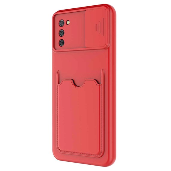 Microsonic Samsung Galaxy A02s Kılıf Inside Card Slot Kırmızı 2