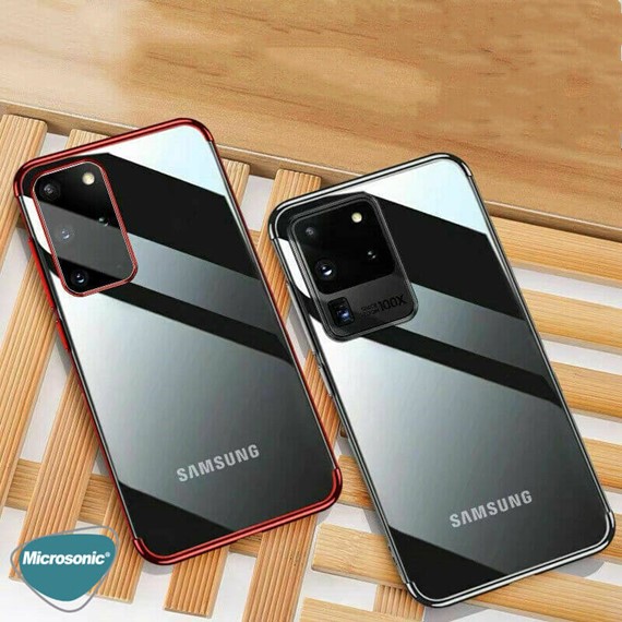 Microsonic Samsung Galaxy A02s Kılıf Skyfall Transparent Clear Kırmızı 7