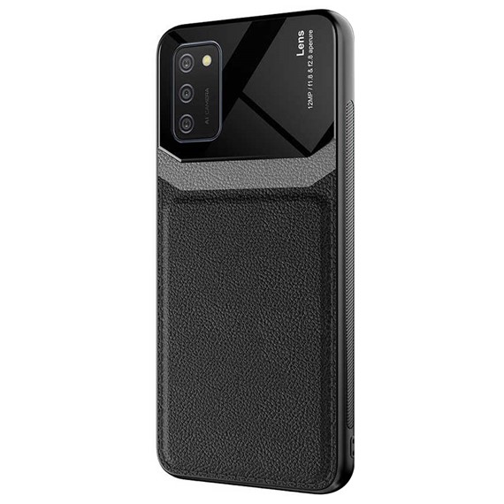 Microsonic Samsung Galaxy A02s Kılıf Uniq Leather Siyah 2