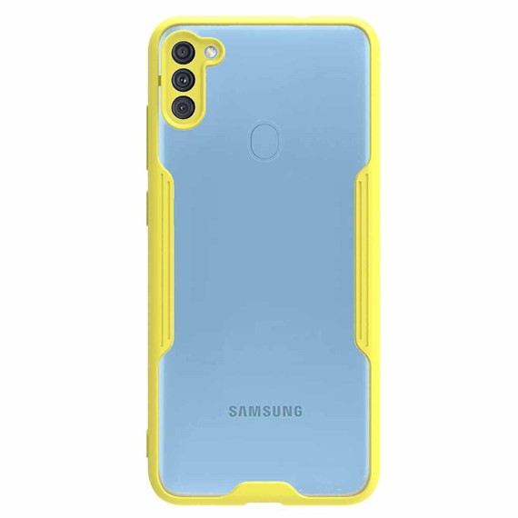 Microsonic Samsung Galaxy M11 Kılıf Paradise Glow Sarı 2