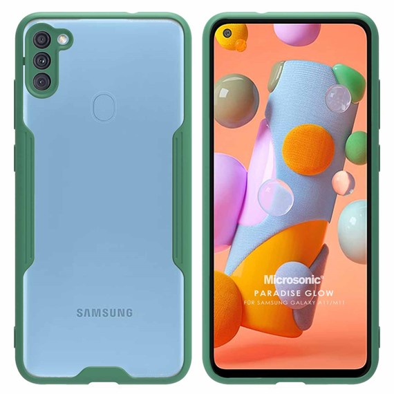 Microsonic Samsung Galaxy M11 Kılıf Paradise Glow Yeşil 1