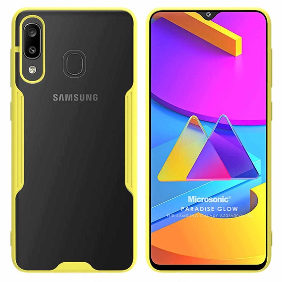 Microsonic Samsung Galaxy A20 Kılıf Paradise Glow Sarı 1