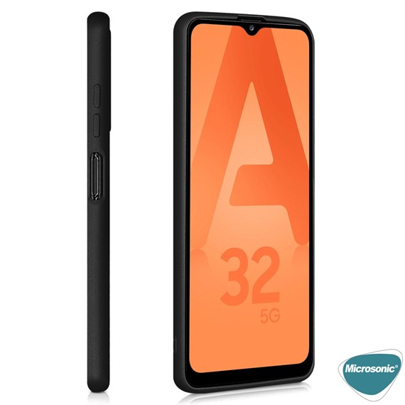 Microsonic Matte Silicone Samsung Galaxy A32 5G Kılıf Siyah 7
