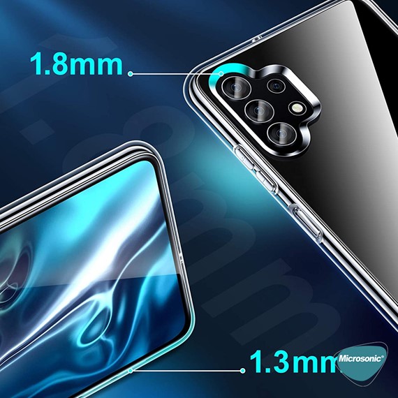 Microsonic Samsung Galaxy A32 5G Kılıf Transparent Soft Beyaz 6
