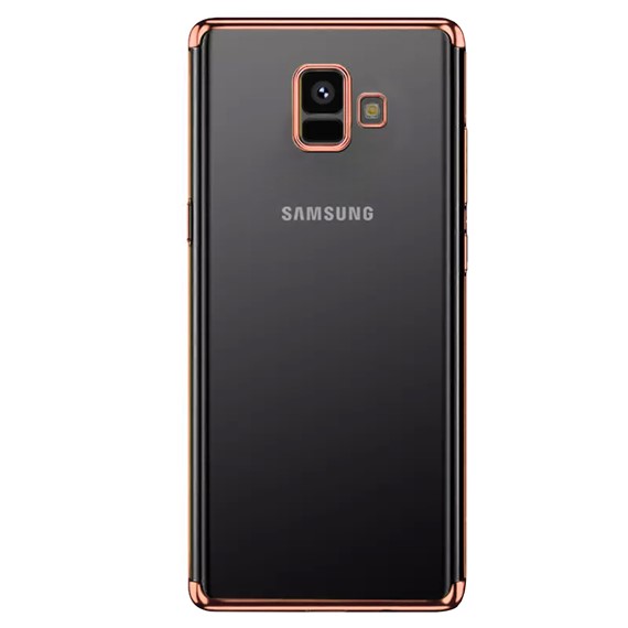 Microsonic Samsung Galaxy A6 2018 Kılıf Skyfall Transparent Clear Rose Gold 2