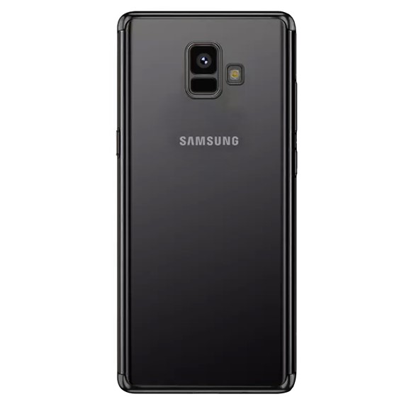 Microsonic Samsung Galaxy A6 2018 Kılıf Skyfall Transparent Clear Siyah 2