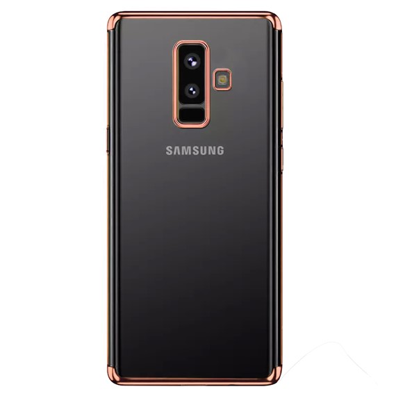 Microsonic Samsung Galaxy A6 Plus 2018 Kılıf Skyfall Transparent Clear Rose Gold 2