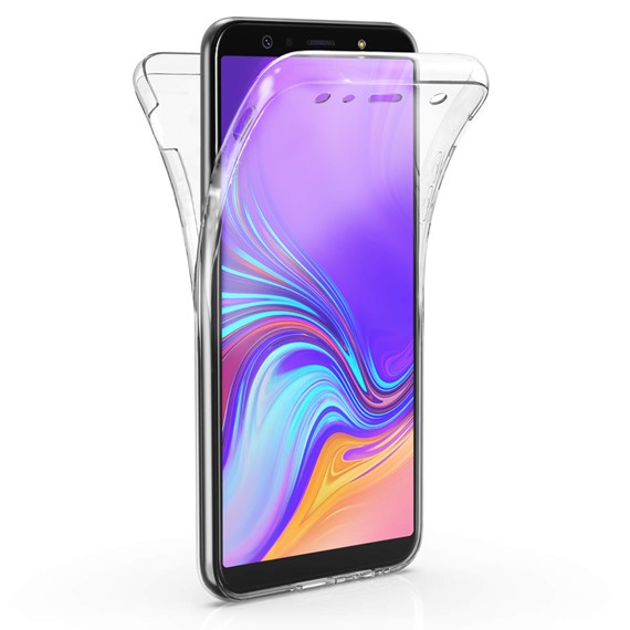 Microsonic Samsung Galaxy A7 2018 Kılıf 6 tarafı tam full koruma 360 Clear Soft Şeffaf 1