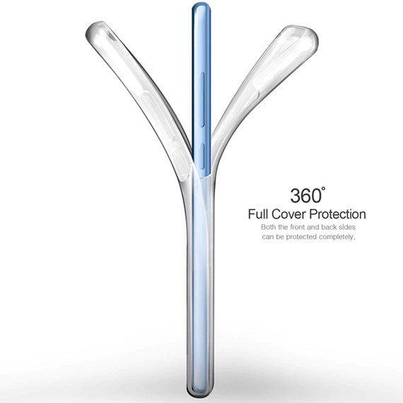 Microsonic Samsung Galaxy A7 2018 Kılıf 6 tarafı tam full koruma 360 Clear Soft Şeffaf 3