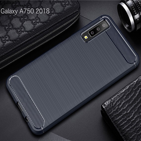 Microsonic Samsung Galaxy A7 2018 Kılıf Room Silikon Lacivert 3