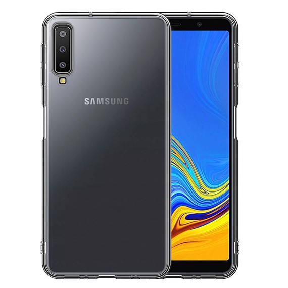 Microsonic Samsung Galaxy A7 2018 Kılıf Transparent Soft Beyaz 1