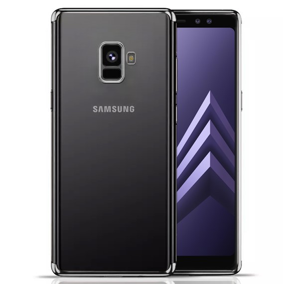 Microsonic Samsung Galaxy A8 2018 Kılıf Skyfall Transparent Clear Gümüş 1