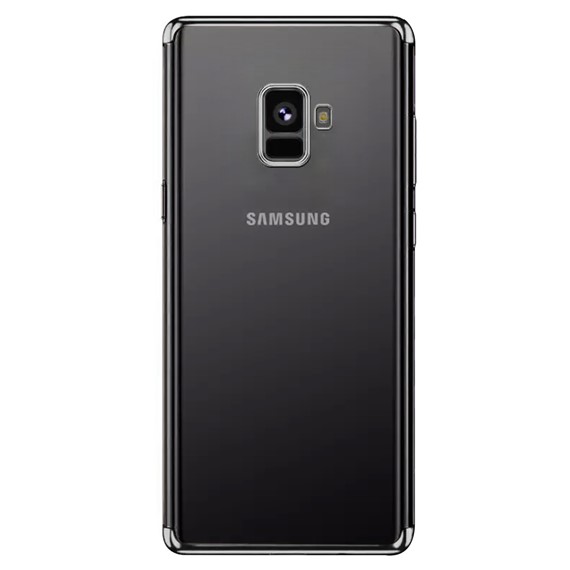 Microsonic Samsung Galaxy A8 2018 Kılıf Skyfall Transparent Clear Gümüş 2