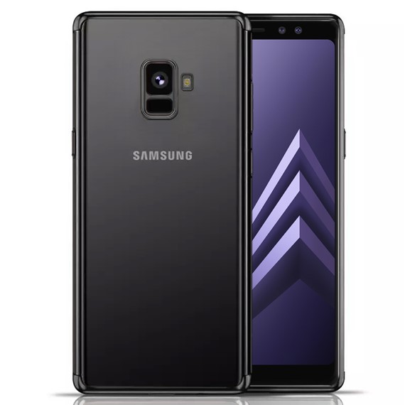 Microsonic Samsung Galaxy A8 2018 Kılıf Skyfall Transparent Clear Siyah 1