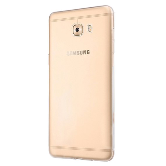 Microsonic Samsung Galaxy C7 Pro Kılıf Transparent Soft Beyaz 2