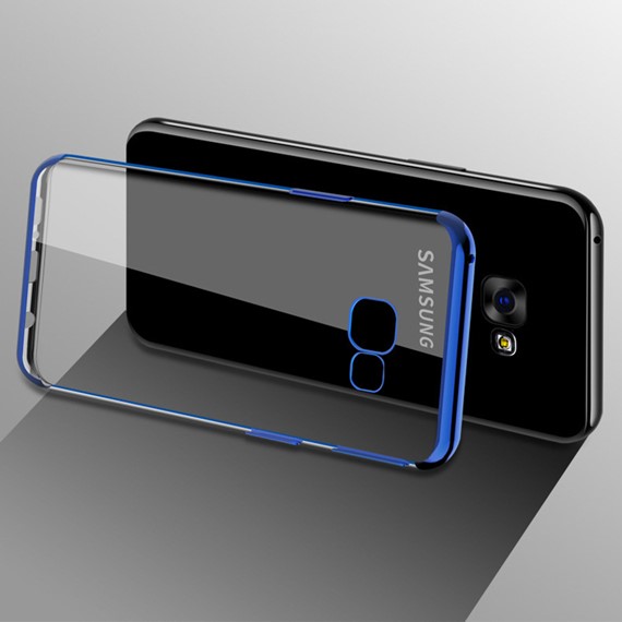 Microsonic Samsung Galaxy J7 Prime Kılıf Skyfall Transparent Clear Gold 4