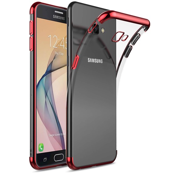 Microsonic Samsung Galaxy J7 Prime 2 Kılıf Skyfall Transparent Clear Kırmızı 1