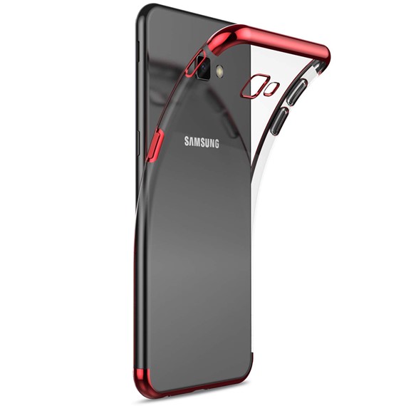 Microsonic Samsung Galaxy J7 Prime 2 Kılıf Skyfall Transparent Clear Kırmızı 2