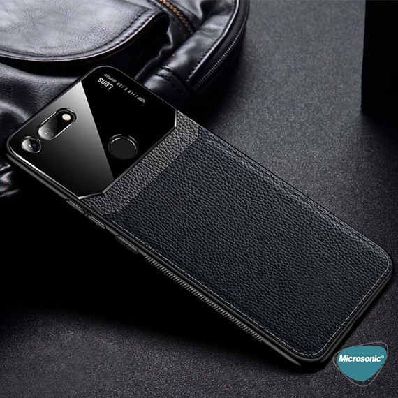 Microsonic Samsung Galaxy A81 Kılıf Uniq Leather Lacivert 6