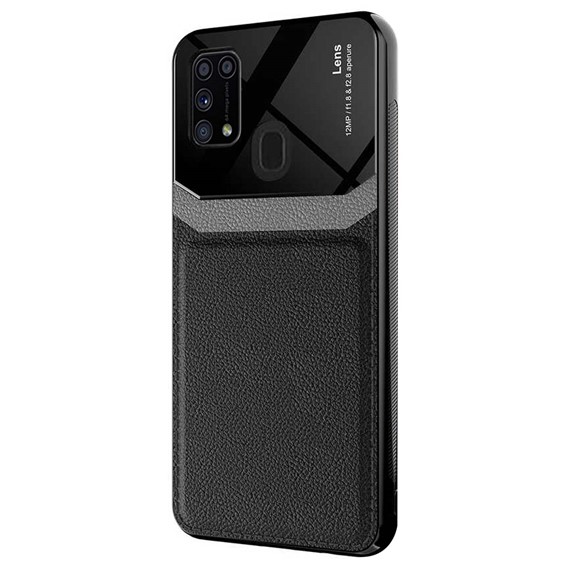 Microsonic Samsung Galaxy M31 Kılıf Uniq Leather Siyah 2