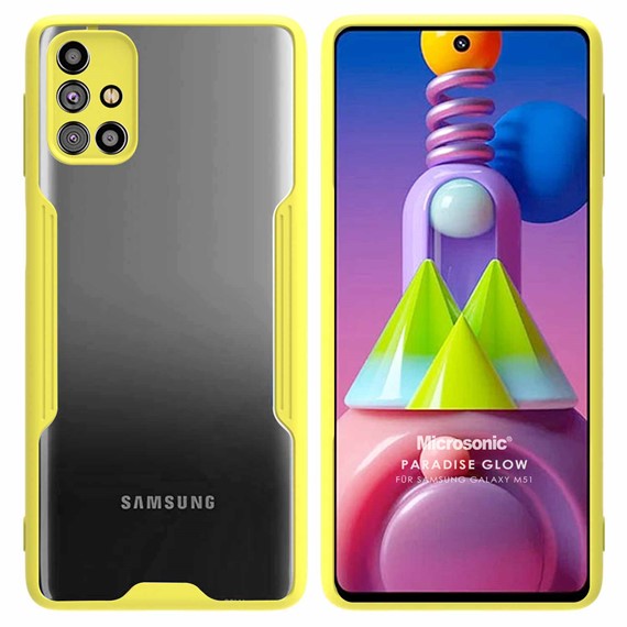 Microsonic Samsung Galaxy M51 Kılıf Paradise Glow Sarı 1
